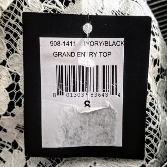 Nanette Lepore Grand Entry Lace Stripe Top NWT - Picture 7 of 7